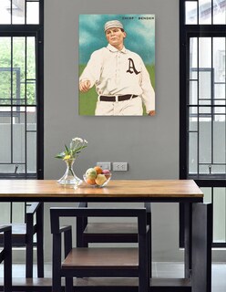 Foto 4 | Cuadro Decorativo - Chief Bender, Philadelphia Athletics, Retrato De Tarjeta De Fútbol- Library Of Congress - 4