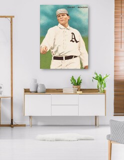Foto 5 | Cuadro Decorativo - Chief Bender, Philadelphia Athletics, Retrato De Tarjeta De Fútbol- Library Of Congress - 4