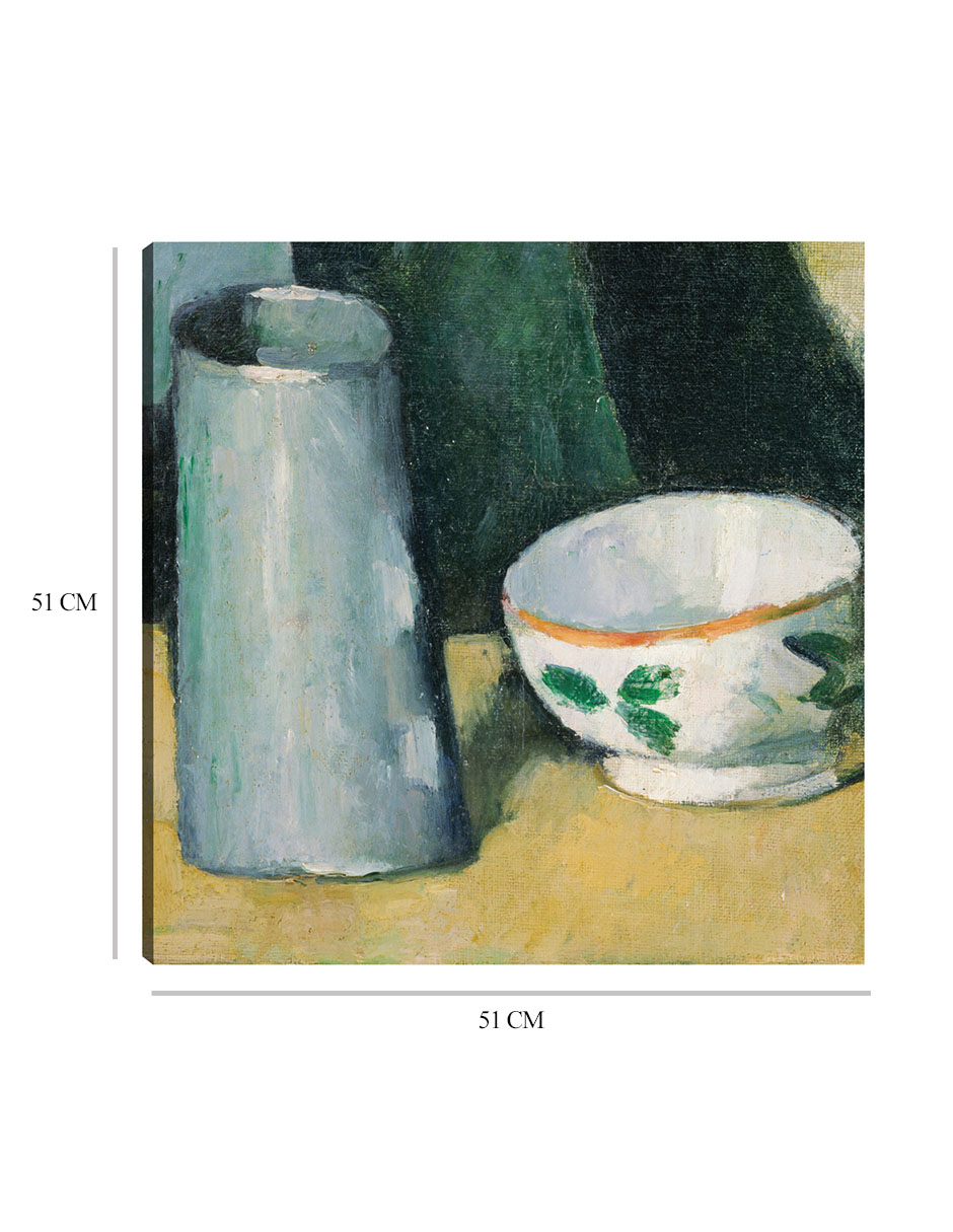 Foto 6 | Cuadro Decorativo - Cuenco Y Jarra De Leche (c.1873 - C.1877)- Paul Cézanne - Fotografía - 51x51-impresión En