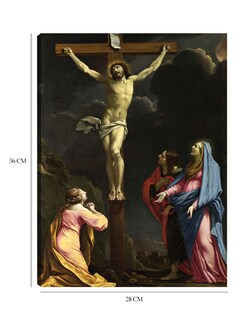 Foto 6 | Cuadro Decorativo - Cristo En La Cruz Con La Virgen Y Los Santos.- Eustache Le Sueur - Religión - 28x36 - Fine Art Tj