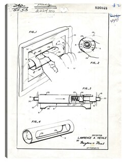 Foto 1 | Cuadro Decorativo - Núcleo De Papel Higiénico Patentado, Inventor(es): Lawrence A, Heinle - 77x102 - Fine Art Tj