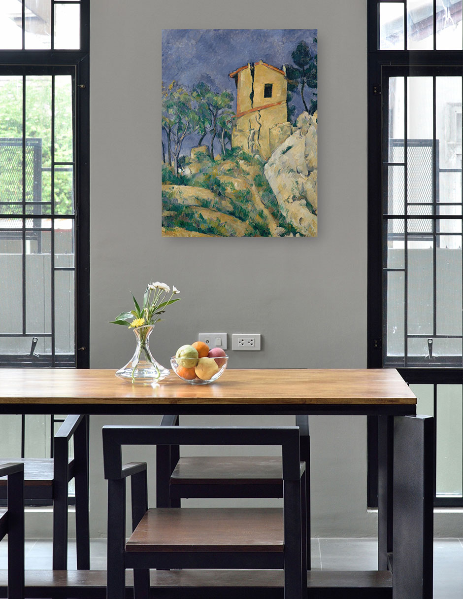 Foto 5 pulgar | Cuadro Decorativo - La Casa De Las Paredes Agrietadas (1892-1894)- Paul Cézanne - Paisaje - 28x36 - Fine Art Tj