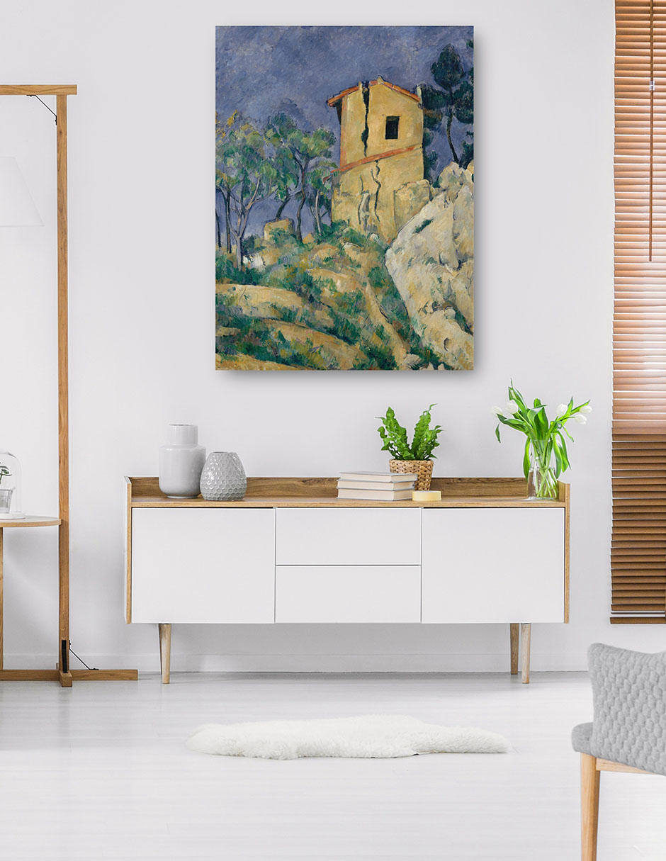 Foto 6 pulgar | Cuadro Decorativo - La Casa De Las Paredes Agrietadas (1892-1894)- Paul Cézanne - Paisaje - 28x36 - Fine Art Tj
