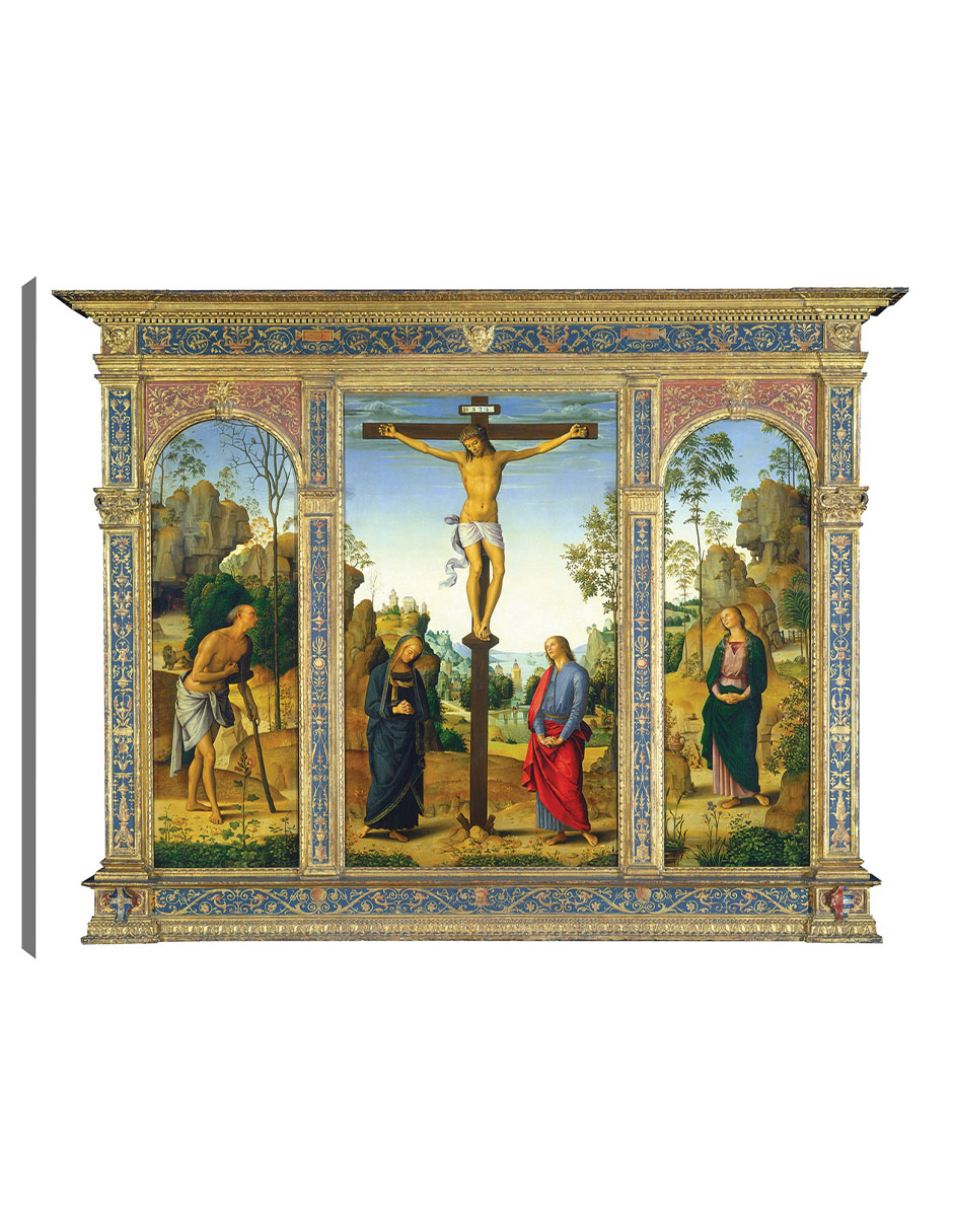 Foto 2 pulgar | Cuadro Decorativo - La Crucifixión Con La Virgen, San Juan, San Jerónimo Y Santa María - Pietro Perugino - 28x3