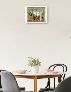 Foto 2 | Cuadro Decorativo - La Crucifixión Con La Virgen, San Juan, San Jerónimo Y Santa María - Pietro Perugino - 28x3