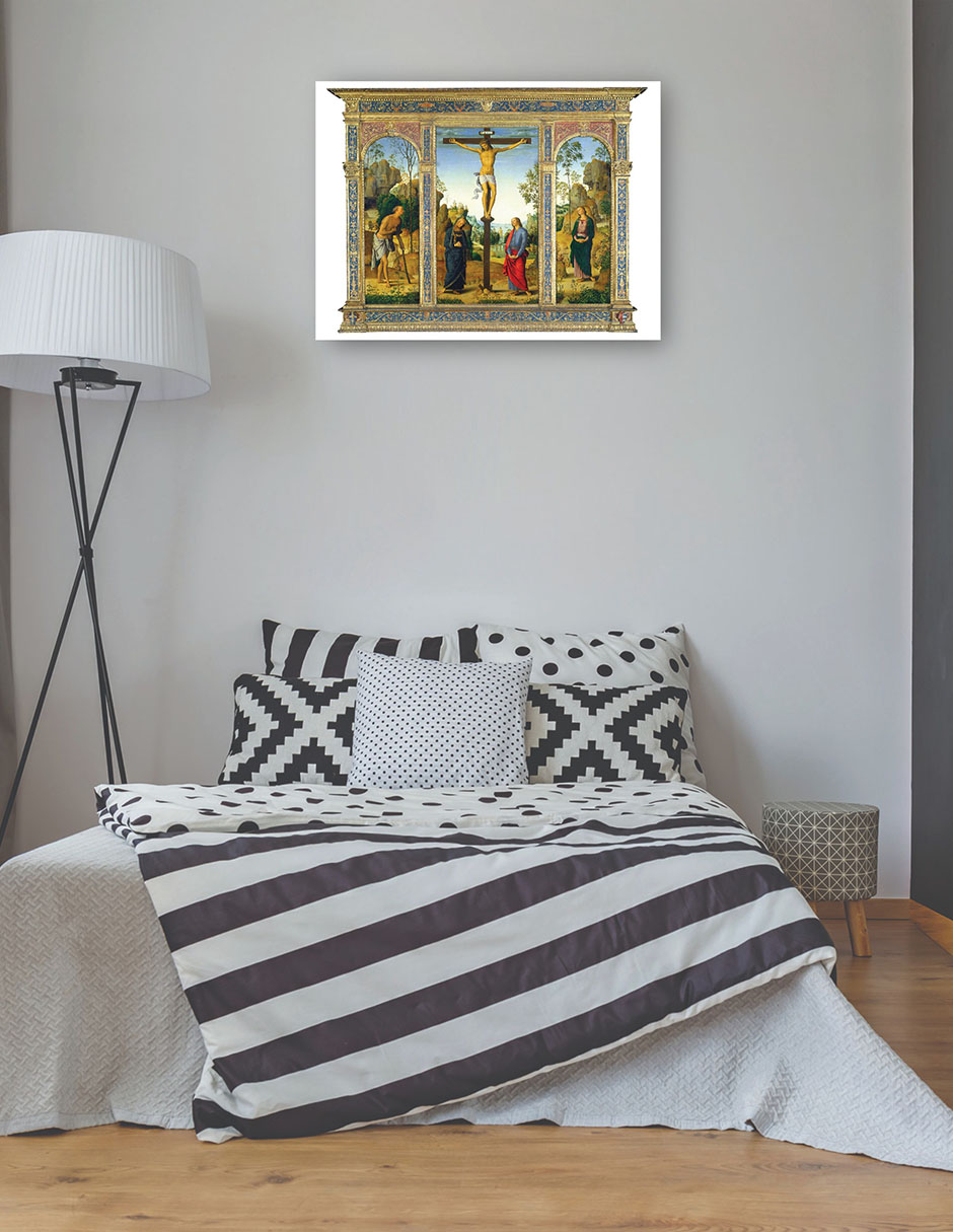 Foto 4 pulgar | Cuadro Decorativo - La Crucifixión Con La Virgen, San Juan, San Jerónimo Y Santa María - Pietro Perugino - 28x3