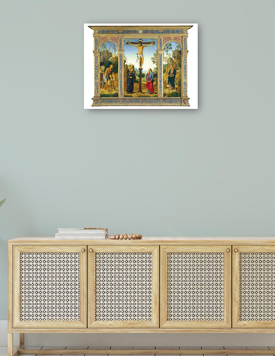 Foto 5 pulgar | Cuadro Decorativo - La Crucifixión Con La Virgen, San Juan, San Jerónimo Y Santa María - Pietro Perugino - 28x3