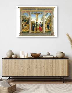 Foto 5 | Cuadro Decorativo - La Crucifixión Con La Virgen, San Juan, San Jerónimo Y Santa María - Pietro Perugino - 28x3