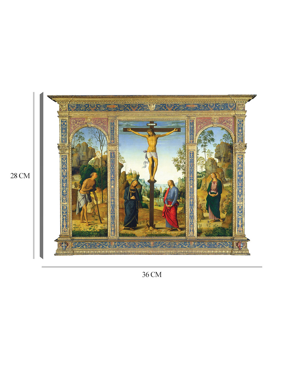 Foto 7 pulgar | Cuadro Decorativo - La Crucifixión Con La Virgen, San Juan, San Jerónimo Y Santa María - Pietro Perugino - 28x3