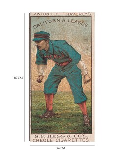 Foto 6 | Cuadro Decorativo - Lawton, Equipo Haverly, Retrato De Tarjeta De Béisbol- Library Of Congress - 46x89 - Fine Art Tj