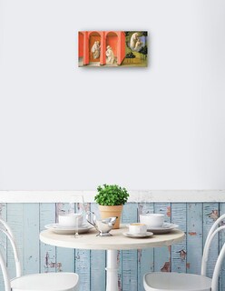 Foto 2 | Cuadro Decorativo - San Benito Ordena A San Mauro Rescatar A San Plácido- Fra Filippo Lippi - Religión - 54x102 -