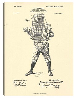Foto 1 | Cuadro Decorativo - Patente De Receptor De Béisbol, 22 De Marzo De 1904- National Archives - Frases - 77x102 - Fine A