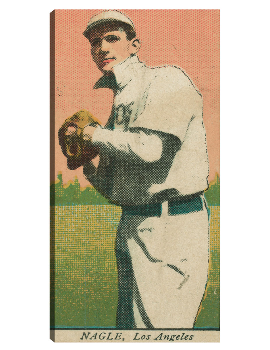 Foto 1 | Cuadro Decorativo - Nagle, Equipo De Los Ángeles, Retrato De Tarjeta De Béisbol- Library Of Congress - 54x102 - Fin