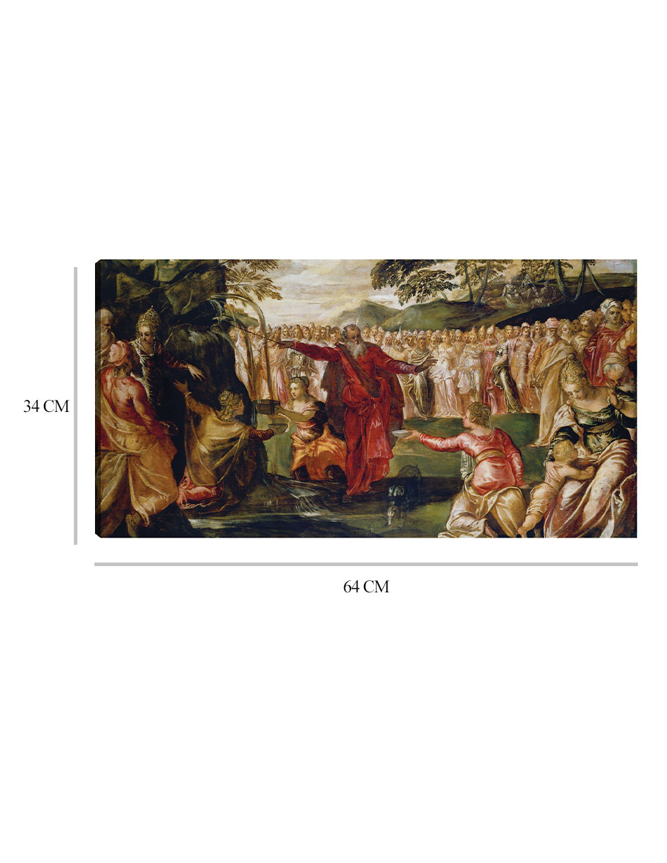 Foto 7 pulgar | Cuadro Decorativo - Moisés Golpeando La Roca (ca. 1555 – 1570)- Jacopo Tintoretto - Religión - 34x64 - Fine Art Tj