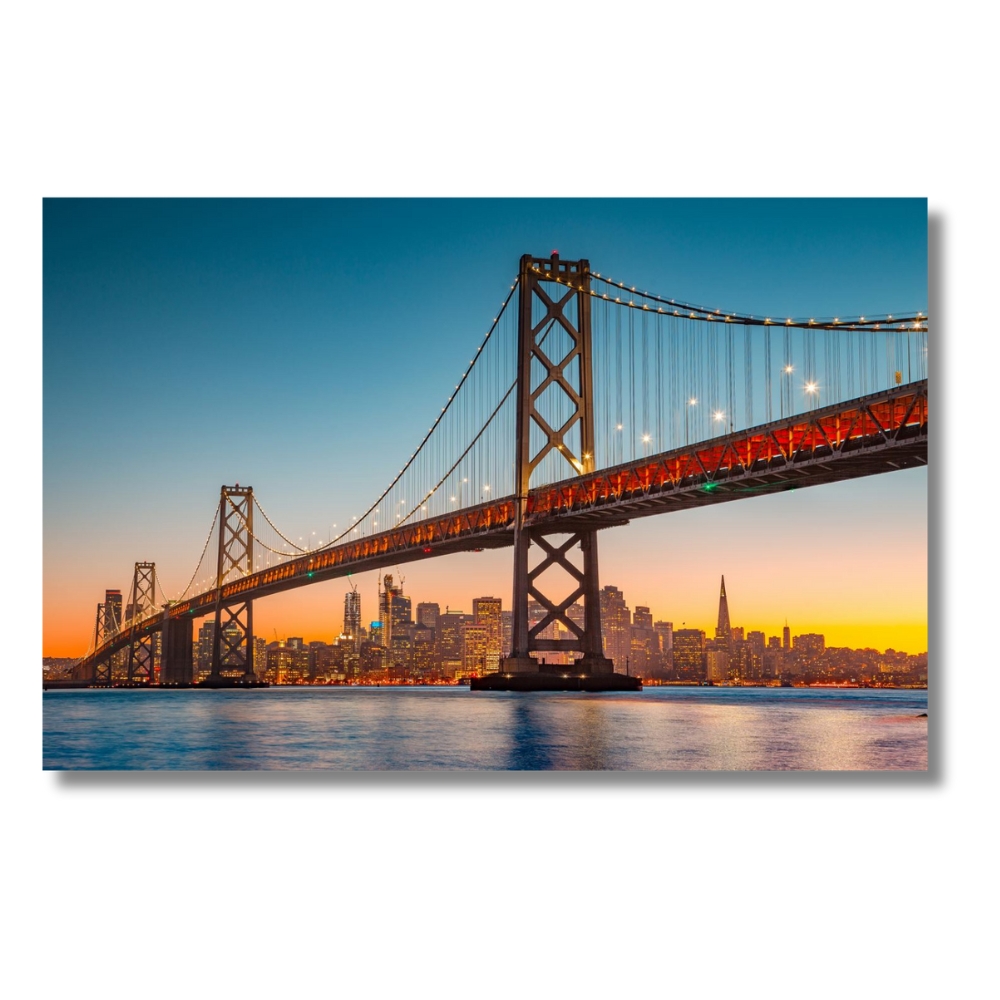 Foto 2 | Cuadro Decorativo Paisaje San Francisco 143cm X 89cm Marco Madera