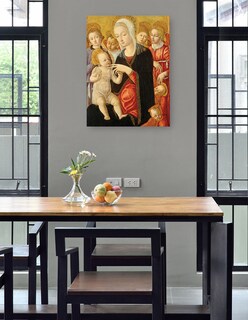 Foto 4 | Cuadro Decorativo - Virgen Y El Niño Con Ángeles Y Querubines, C. 1460/1465- Matteo Di Giovanni - Religión -