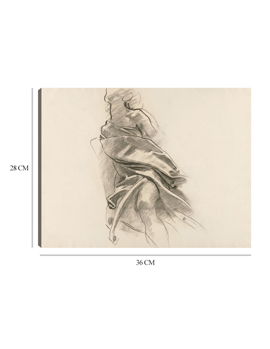 Foto 6 | Cuadro Decorativo - Detalle De Drapery [estudio Con Crayón Núm. 5.14]- John Singer Sargent - Fotografía - 28x36