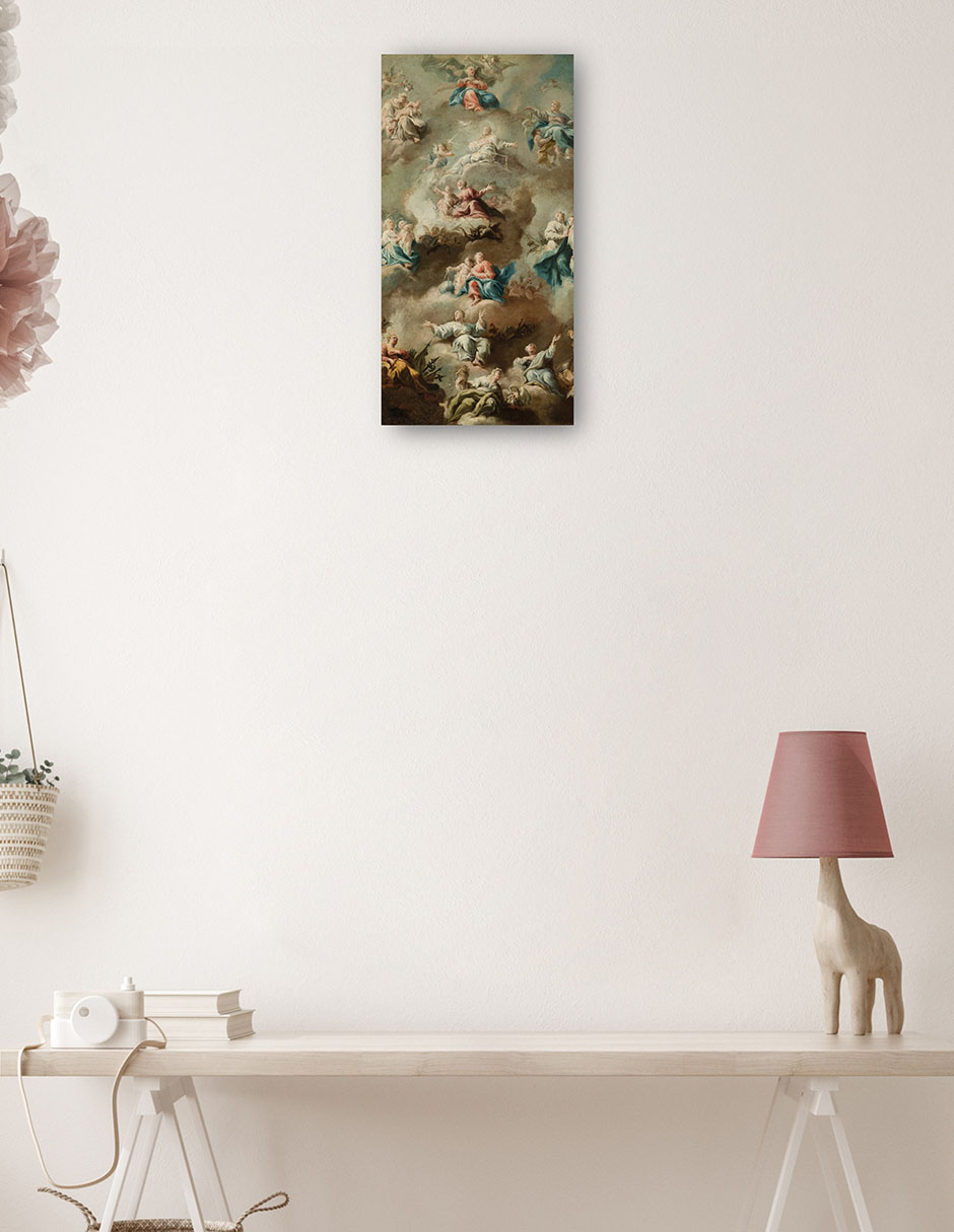 Foto 4 pulgar | Cuadro Decorativo - Escena Religiosa Alegórica Con La Virgen María (siglo Xviii)- Johann Michael Rottmayr - 34x