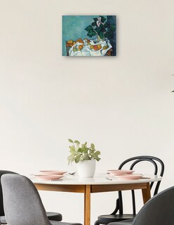 Foto 2 | Cuadro Decorativo - Naturaleza Muerta Con Manzanas Y Un Tiesto De Prímulas- Paul Cezanne - Religión - 46x61 - Fine Ar