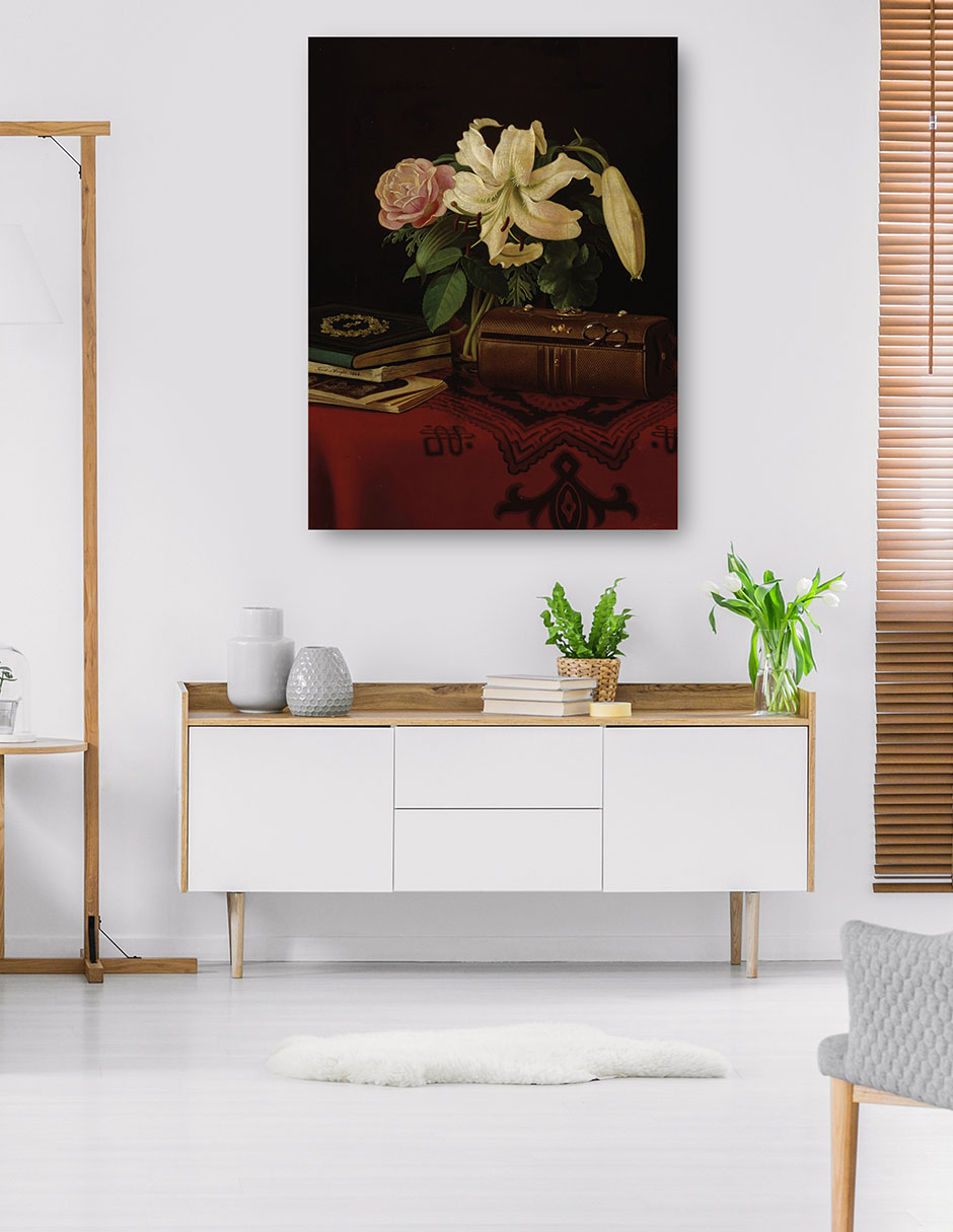 Foto 5 | Cuadro Decorativo - Naturaleza Muerta Sobre La Mesa De Trabajo De Una Dama (1868)- Ferdinand Von Wright - 28x36 - F