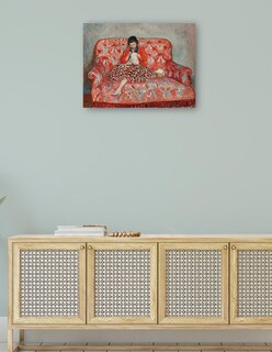 Foto 4 | Cuadro Decorativo - Jeune Fille Cousant Sur Un Canapé (hacia 1925)- Henri Lebasque - Fotografía - 46x61 - Fine Art Tj