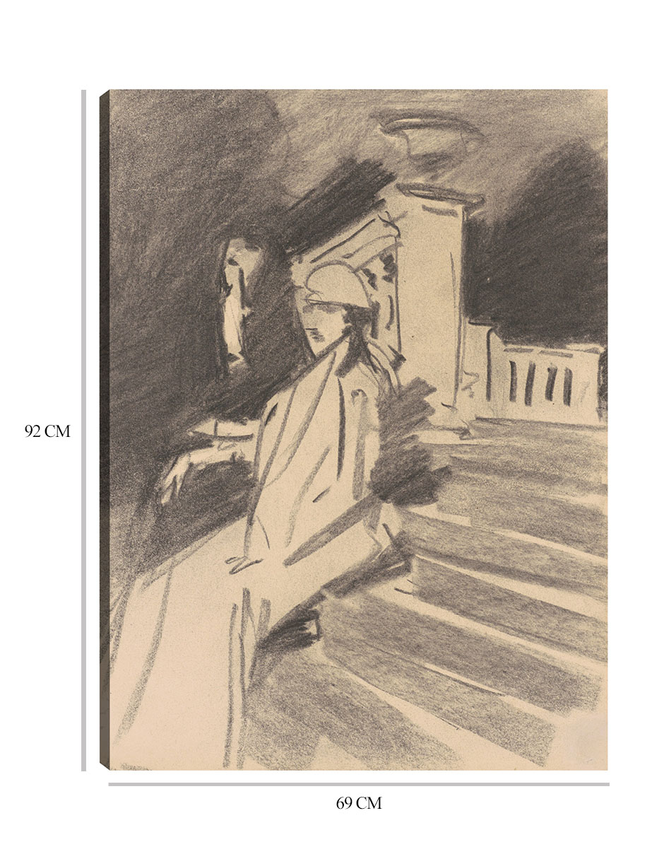 Foto 7 pulgar | Cuadro Decorativo - Junto A La Fuente, Villa Torlonia, Frascati, Italia (c. 1907)- John Singer Sargent - 69x92 - Fin
