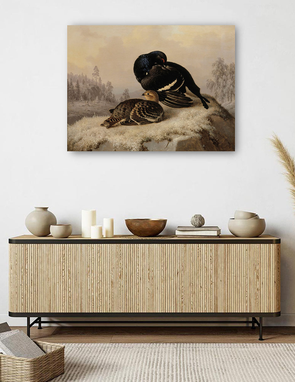 Foto 5 | Cuadro Decorativo - Urogallo Negro, Gallo Y Gallina (1869)- Ferdinand Von Wright - Religión - 69x92 - Fine Art Tj