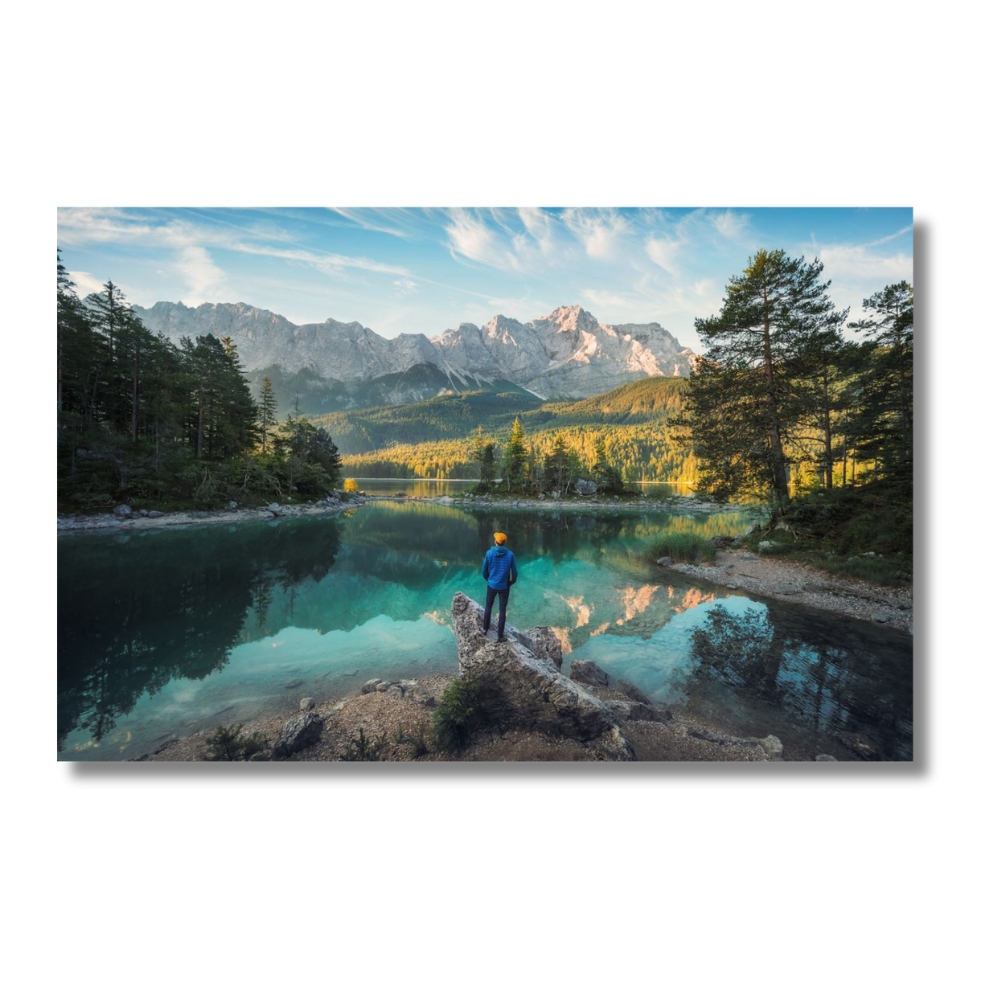 Foto 2 | Cuadro Decorativo Paisaje Montaña 143cm X 89cm Marco Madera