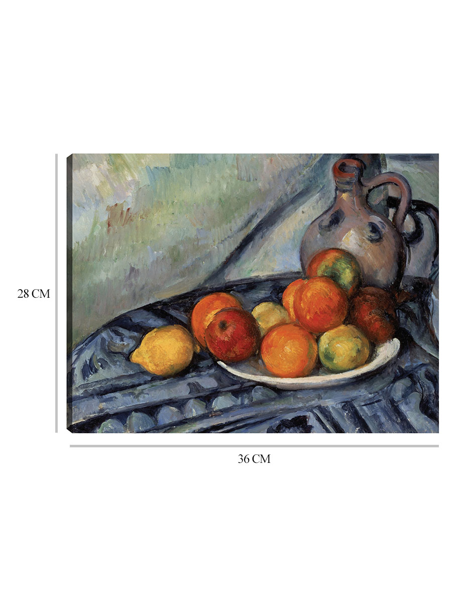 Foto 7 pulgar | Cuadro Decorativo - Fruta Y Una Jarra Sobre Una Mesa (hacia 1890)- Paul Cézanne - Religión - 28x36 - Fine Art Tj