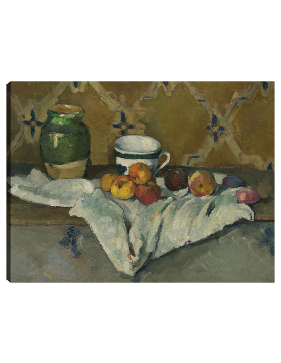 Foto 2 pulgar | Cuadro Decorativo - Naturaleza Muerta Con Jarra, Copa Y Manzanas (ca. 1877)- Paul Cézanne - Religión - 69x92 - Fine