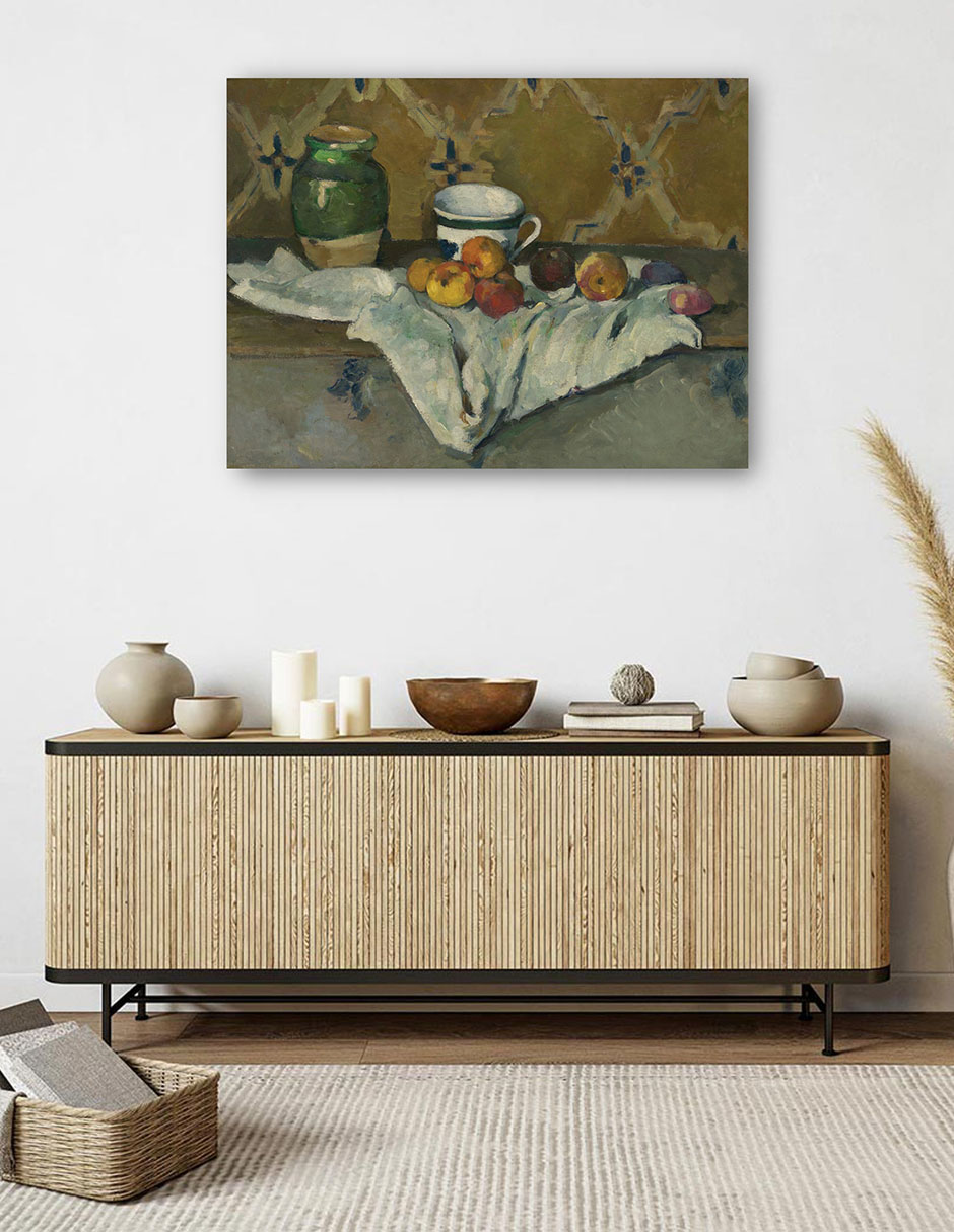 Foto 5 | Cuadro Decorativo - Naturaleza Muerta Con Jarra, Copa Y Manzanas (ca. 1877)- Paul Cézanne - Religión - 69x92 - Fine
