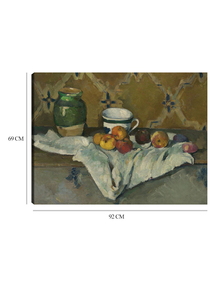 Foto 7 pulgar | Cuadro Decorativo - Naturaleza Muerta Con Jarra, Copa Y Manzanas (ca. 1877)- Paul Cézanne - Religión - 69x92 - Fine