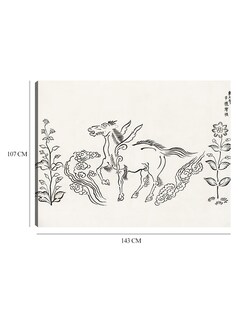 Foto 6 | Cuadro Decorativo - Grabado En Madera Original Vintage Japonés -unicornio- Taguchi Tomoki - Abstracto - 107x143 -