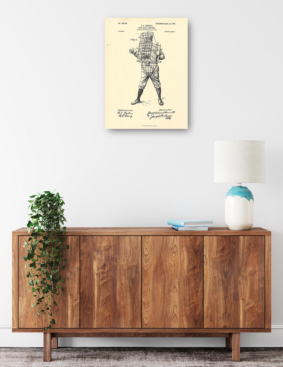 Foto 2 | Cuadro Decorativo - Patente De Receptor De Béisbol, 22 De Marzo De 1904- National Archives - Frases - 28x36 - Fine Art