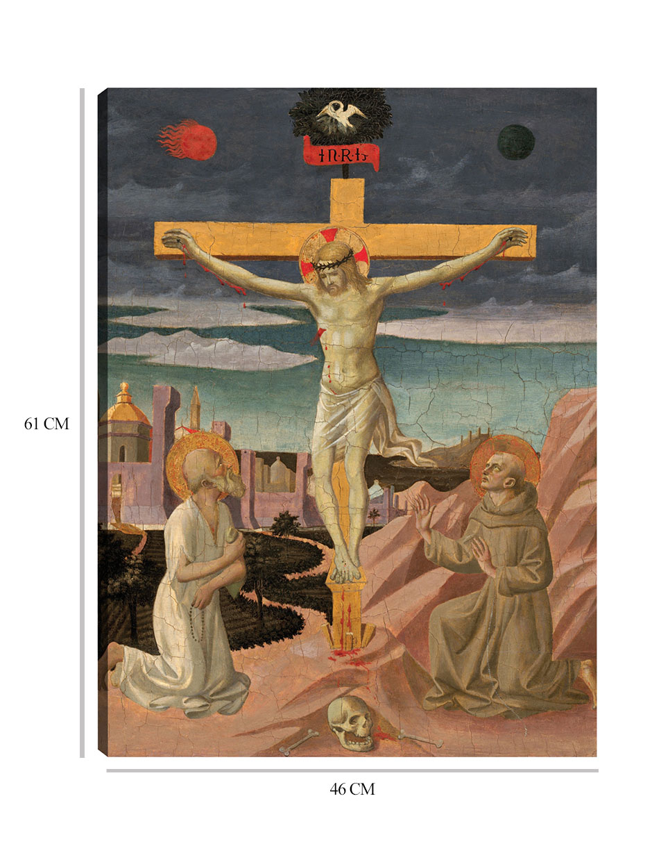 Foto 7 pulgar | Cuadro Decorativo - La Crucifixión Con San Jerónimo Y San Francisco, C. 1445/1450- Pesellino - Religión - 46x61