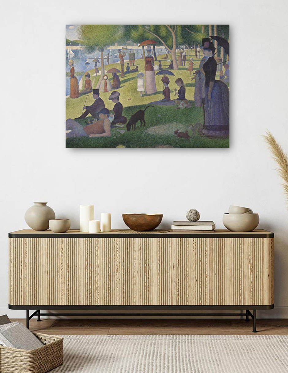 Foto 6 pulgar | Cuadro Decorativo - Un Domingo En La Grande Jatte (1884)- Georges Seurat - Fotografía - 46x61 - Impresión En L