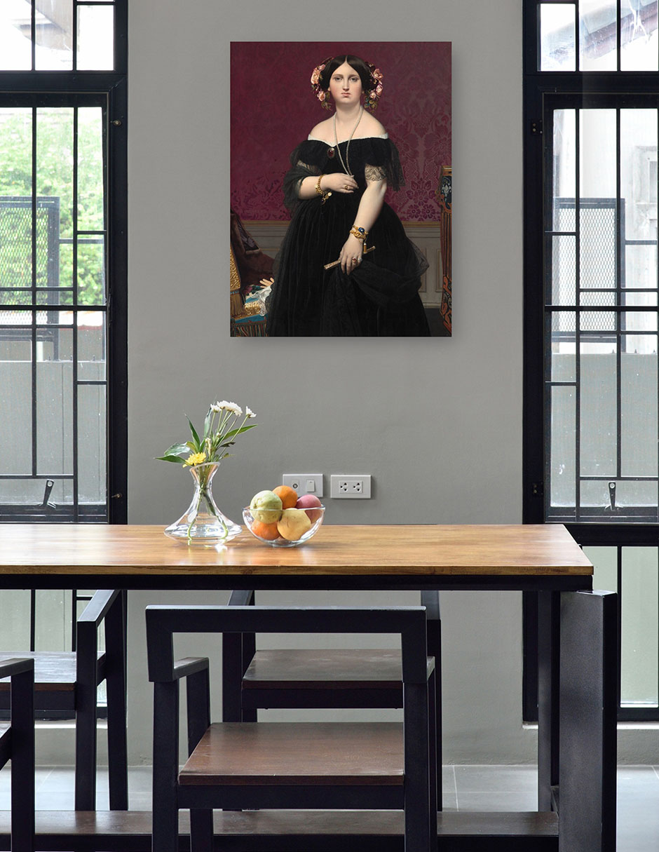 Foto 5 pulgar | Cuadro Decorativo - Señora Moitessier C 1851- Jean-auguste-dominique Ingres - Fotografía - 69x92-impresión En