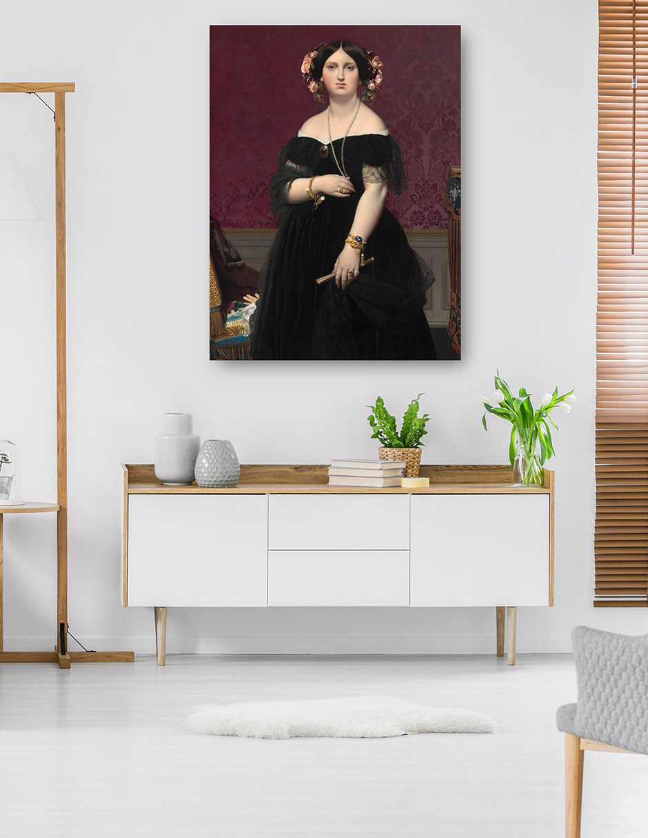 Foto 6 pulgar | Cuadro Decorativo - Señora Moitessier C 1851- Jean-auguste-dominique Ingres - Fotografía - 69x92-impresión En