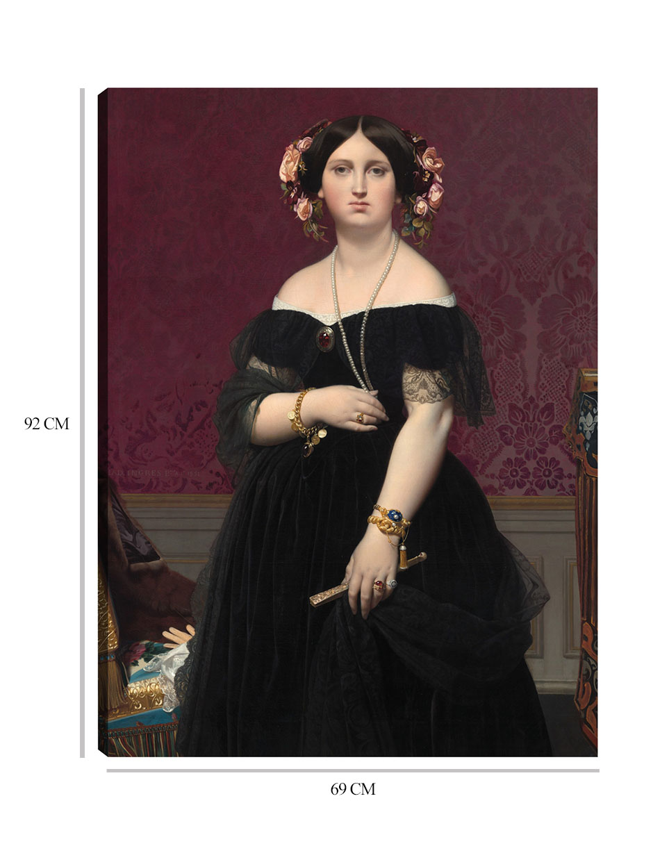 Foto 7 pulgar | Cuadro Decorativo - Señora Moitessier C 1851- Jean-auguste-dominique Ingres - Fotografía - 69x92-impresión En