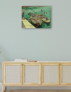 Foto 4 | Cuadro Decorativo - Muelle Con Hombres Descargando Barcazas De Arena (1888)- Vincent Van Gogh - Religión - 77x10