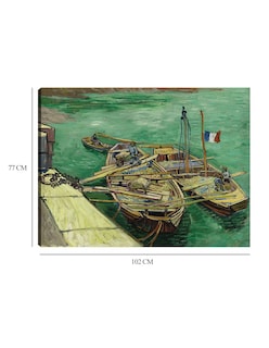 Foto 6 | Cuadro Decorativo - Muelle Con Hombres Descargando Barcazas De Arena (1888)- Vincent Van Gogh - Religión - 77x10