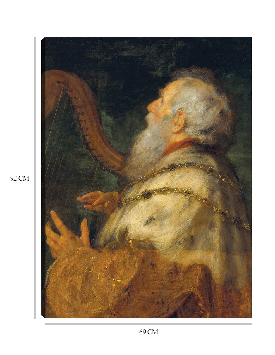 Foto 7 pulgar | Cuadro Decorativo - El Rey David Tocando El Arpa (ca. 1616)- Peter Paul Rubens - Religión - 69x92 - Fine Art Tj