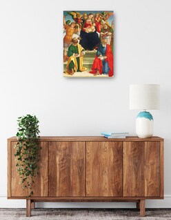 Foto 2 | Cuadro Decorativo - Virgen Y El Niño Con Santos Y Ángeles,- Luca Signorelli - 28x36 - Fine Art Tj
