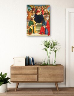 Foto 3 | Cuadro Decorativo - Virgen Y El Niño Con Santos Y Ángeles,- Luca Signorelli - 28x36 - Fine Art Tj
