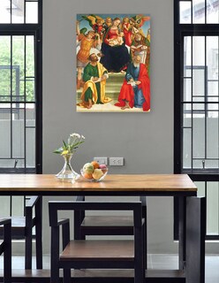 Foto 4 | Cuadro Decorativo - Virgen Y El Niño Con Santos Y Ángeles,- Luca Signorelli - 28x36 - Fine Art Tj