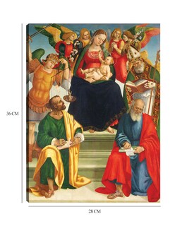 Foto 6 | Cuadro Decorativo - Virgen Y El Niño Con Santos Y Ángeles,- Luca Signorelli - 28x36 - Fine Art Tj