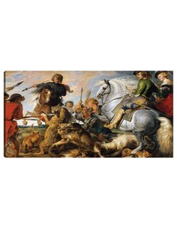 Foto 1 | Cuadro Decorativo - Caza Del Lobo Y El Zorro (hacia 1616)- Peter Paul Rubens - Fotografía - 46x89 - Fine Art Tj