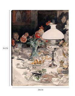 Foto 6 | Cuadro Decorativo - Alrededor De La Lámpara Del Atardecer (1900)- Carl Larsson - Fotografía - 28x36 - Fine Art Tj