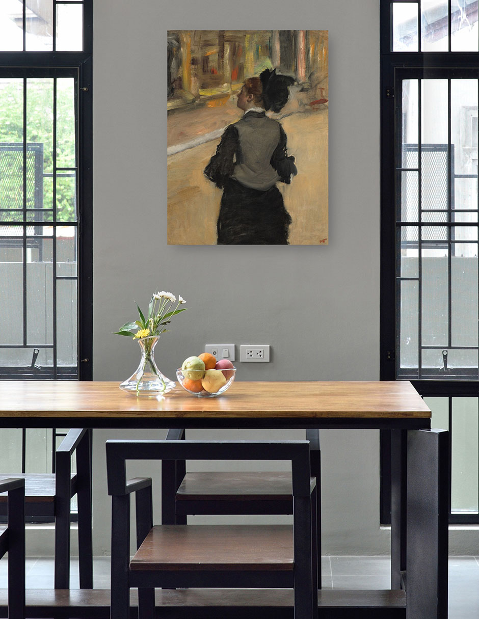 Foto 5 pulgar | Cuadro Decorativo - Mujer Vista Desde Atrás (visita A Un Museo), C. 1879-1885- Edgar Degas - Fotografía - 69x92 -