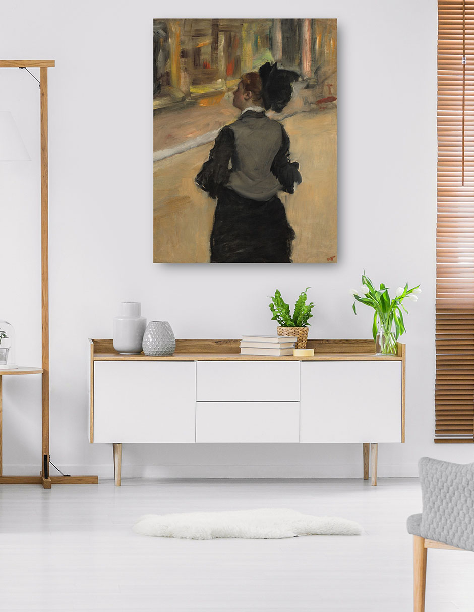 Foto 6 pulgar | Cuadro Decorativo - Mujer Vista Desde Atrás (visita A Un Museo), C. 1879-1885- Edgar Degas - Fotografía - 69x92 -